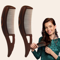 Generic 2Pcs Dandruff Comb Set, Hollow Tooth Scalp Comb with Skin Scraping Handle, 8x2.4 Inch Scalp Detox & Cleaning Combs for Women & Men, Psoriasis Combs for Healthy Hair & Comfortable