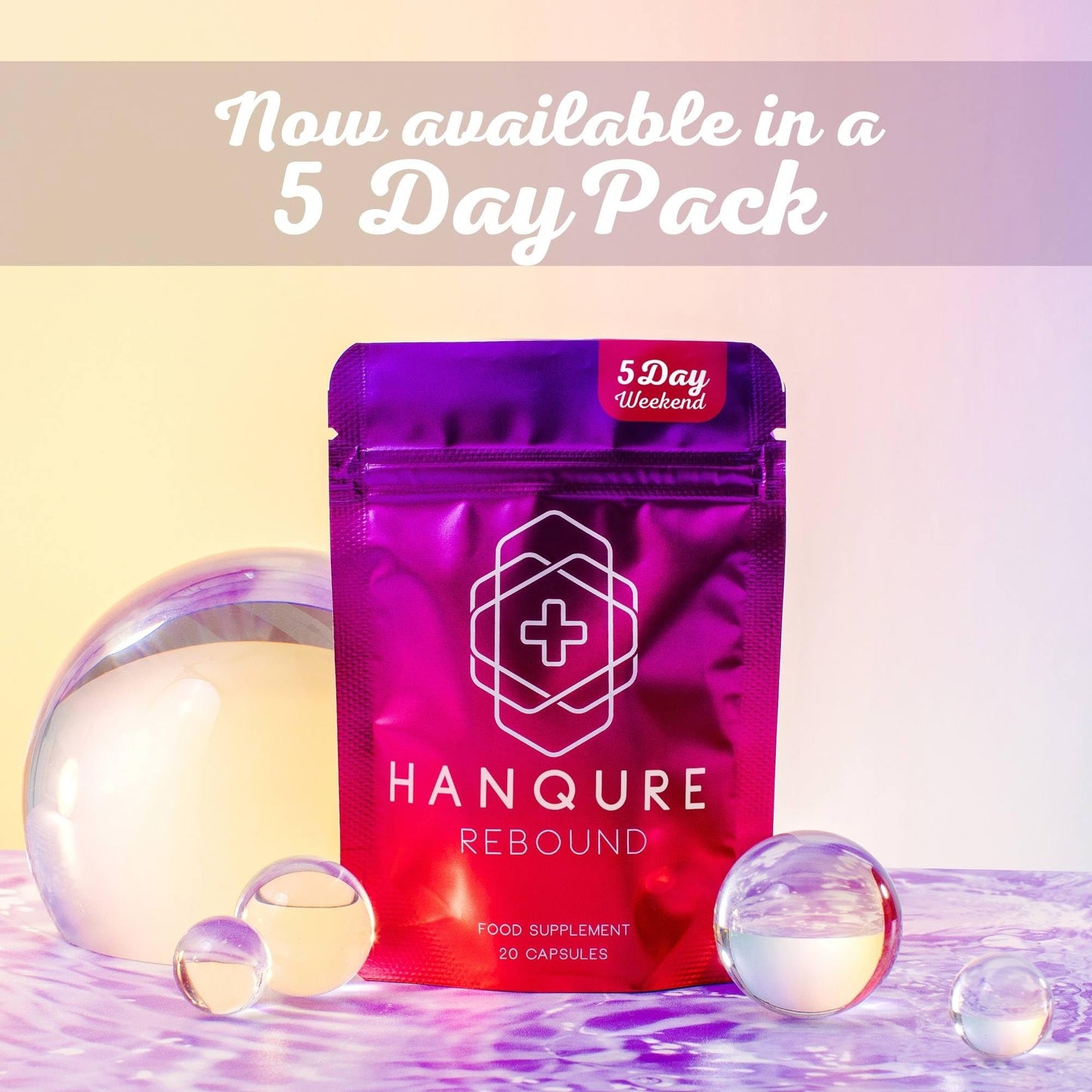 Hanqure Rebound, Includes Vitamin B1, B6, B12, & C + Magnesium and Rosemary Leaf Extract | Food Supplement, 20 Vegan Capsules, Made in The UK