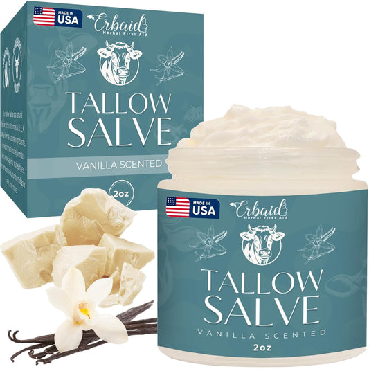 Beef Tallow Salve, Vanilla Scent, 2 oz