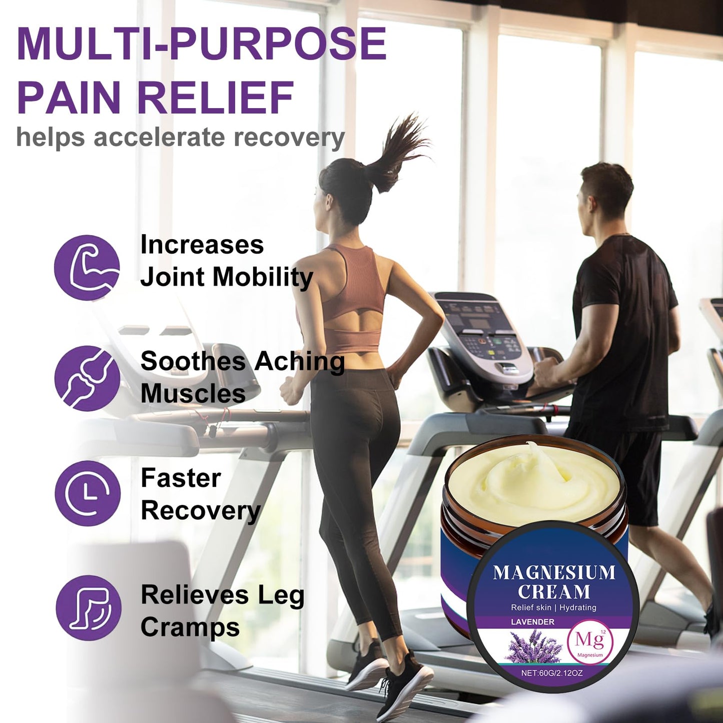 Lavender Magnesium Sleep Cream - Magnesium Butter for Sleep - Magnesiums Cream for Sleep & Restless Legs Relief - Body Skin Care with Lavender & Shea Butter - Fast Relief & Deep Hydration Body Creams