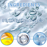 3% Ultra Hydrating Serum 3% Hyaluronic Acid Smoother Skin, Anti-Aging serum for face Single-Use Vials Skincare, Pre-makeup SkinCare, Hyaluronic Acid for Face Erasing Fine Lines and Wrinkles 1.2ml*30