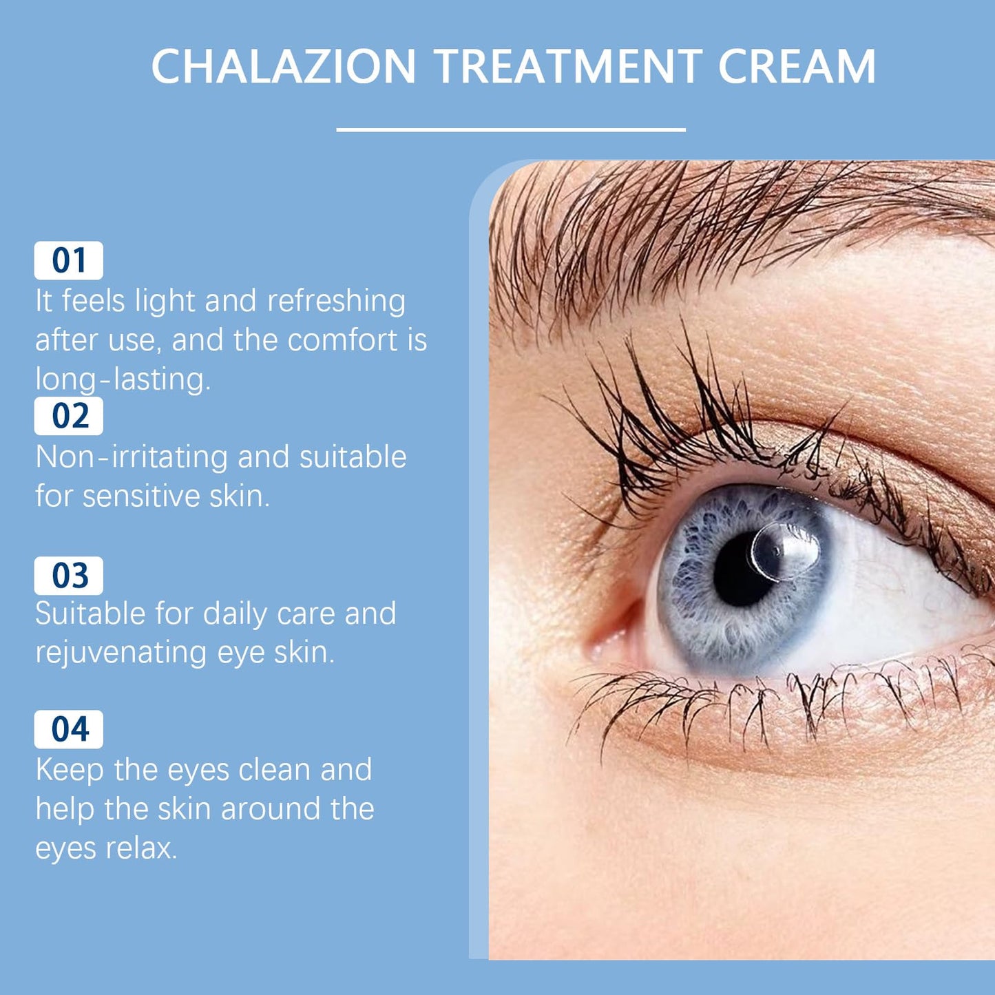 Orknglowy 2PCS Chalazion & Blepharitis Treatment Eye Cream, Chalazion Eye Treatment, Eyelid Cream for Blepharitis, Stye Treatment for Dry Eyes, Moisturizing Eyelid Cream for Daily Eye Care, Soothe, Hydrate