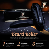 Red-Blooded Beard Roller 0.5mm – 540 Titanium Microneedle Derma Roller for Beard Growth & Hair Regrowth for Men – Microneedling Tool for Thicker, Fuller Beard & Skincare
