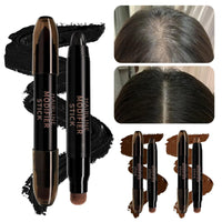 Kenmohuo Root Cover Up Stick, Double Head Root Touch Up, Instant Grey Coverage & Hair Loss Cover for Thin Hairlines & Eyebrows & Beard Line, Long Lasting Sweatproof Waterproof Quick Color (#01)