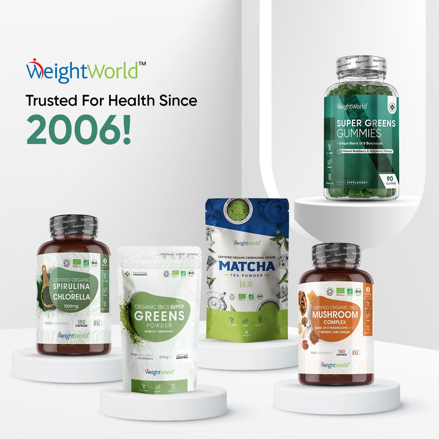 Super Greens Gummies - 90 Vegan Gummies - Blend of Botanicals with Essential Vitamins & Minerals - Natural Blueberry & Raspberry Flavour - for Energy & Immunity - Alternative to Super Greens Powder