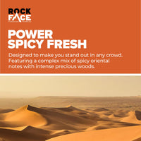 Rockface Rock Face Shower Gel - Power All In One Body Wash for Men, 410ml, Spicy Oriental Scent, Suitable for Hair and Body, Long Lasting Fragrance