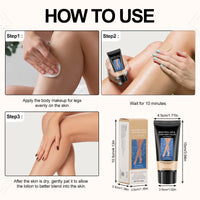 FOCUSUN Leg Makeup Waterproof No Transfer, Leg Make Up to Cover Veins, Concealer Full Coverage, Body Concealer, Tattoo Cover Up Makeup, Even Skin Tone, Easy Application(03 Brown Color,40ml)