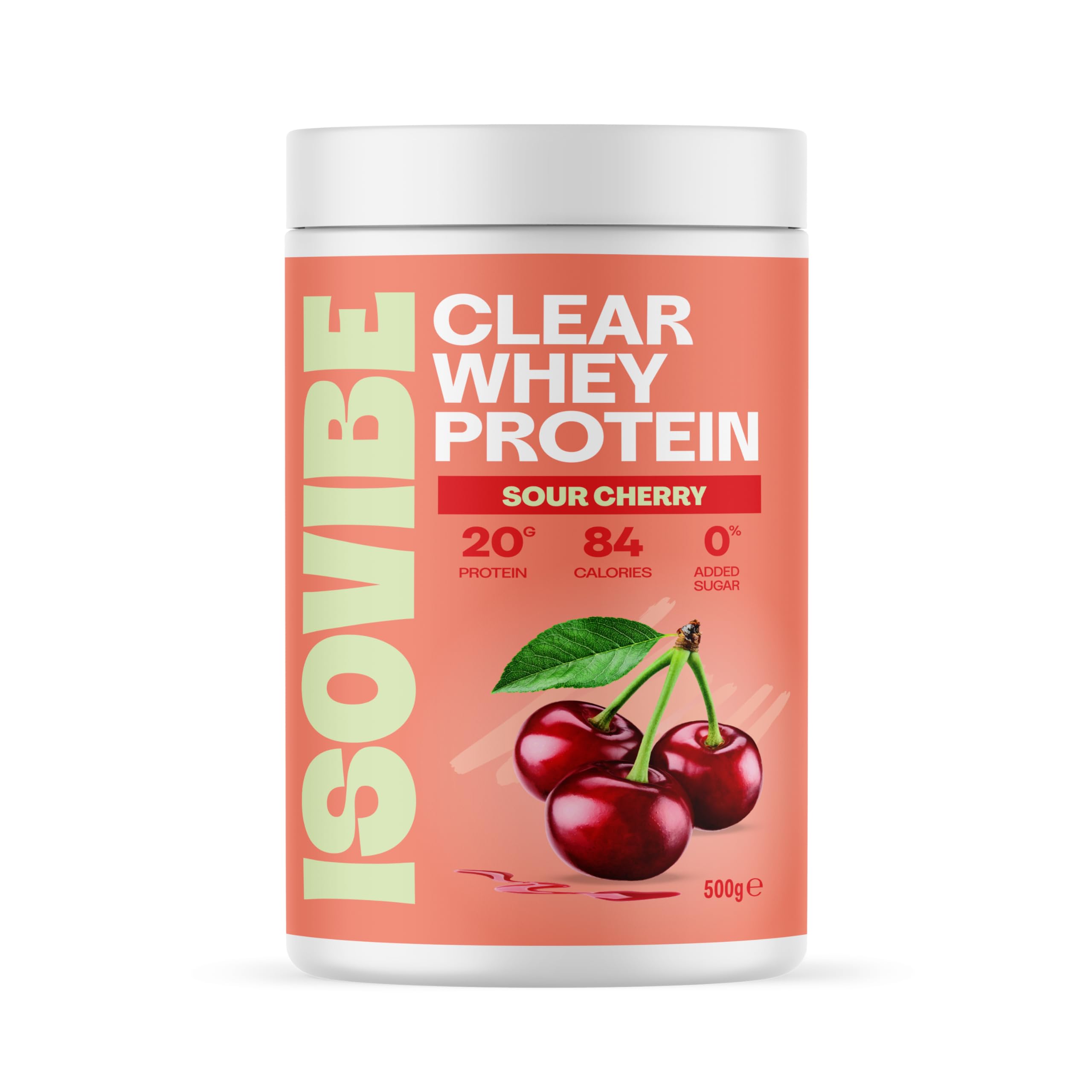 ISOVIBE Isovibe Clear Whey Protein Powder Sour Cherry (20 Servings) Re ...