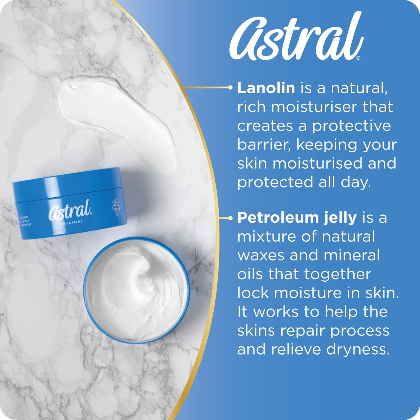 astral Astral Face Body Intensive Moisturiser Cream, Original, 200 ml