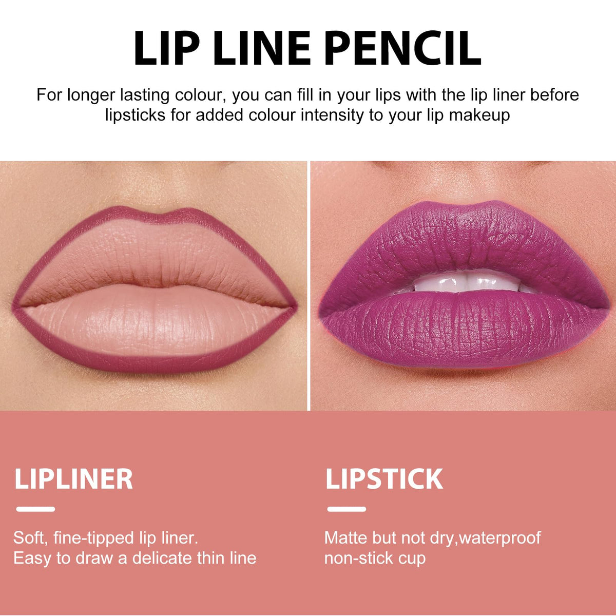 LANGMANNI 12Pcs Sculpting Matte Velvet Lip Set,Nude Colors Sculpting Kit| 6 Lip Liners + 6 Lipsticks, Soft-Focus Blur & Longwear | Gift for Makeup Lovers(#A)