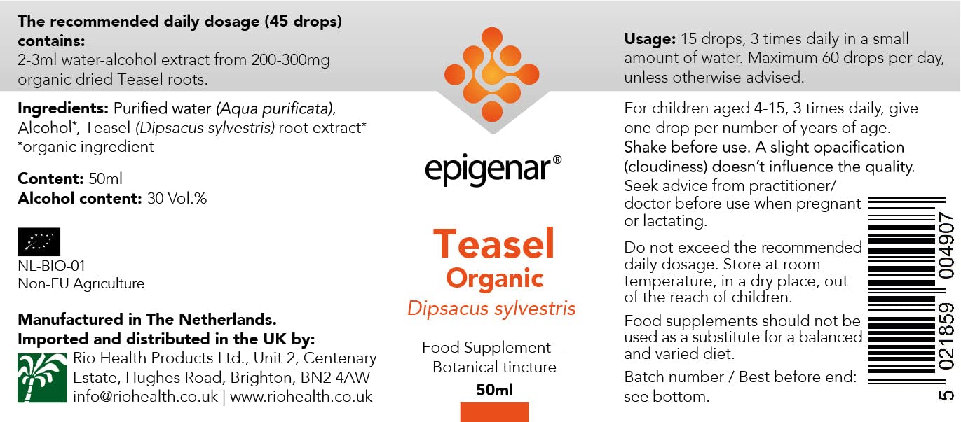 Epigenar Support Epigenar Teasel Organic (Tincture) 50ml