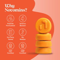 Turmeric Gummies – 4000mg High Strength Turmeric and Ginger Gummies with Curcumin, Black Pepper & Vitamin D – Tumeric Supplements Joint Support –Immunity, Muscle & Bone – Novomins