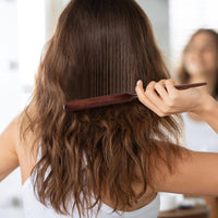 Nazeauf Teasing Hair Brush - 1Pack Back Combing Brush - Back Hair Brush - Boar Bristle Hair Brush with Tail Handle, Professional Teasing Hair Brush, for Wet Curly Hair or Damaged Hair Reducing Hair Breakage