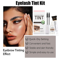 AuraAnge Eyebrow & Eyelash Tint Kit, Black Eyebrow Dye, Semi-Permanent Eyelash Tint, Volume Lashes & Full Brows Last 4 Weeks, Fast & Easy Application with All Tools, Sensitive Skin Friendly, 30ml
