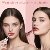 EneriWell Angel Silk Lip Plumper Gloss|Instant Extreme Lip Filler Booster with Hyaluronic Acid & Jojoba Oil|Non-Sticky Volumizing Serum for Ultra-Hydrating Moisture|Glass Shine, Fuller Lips,Hydrating Lip Care