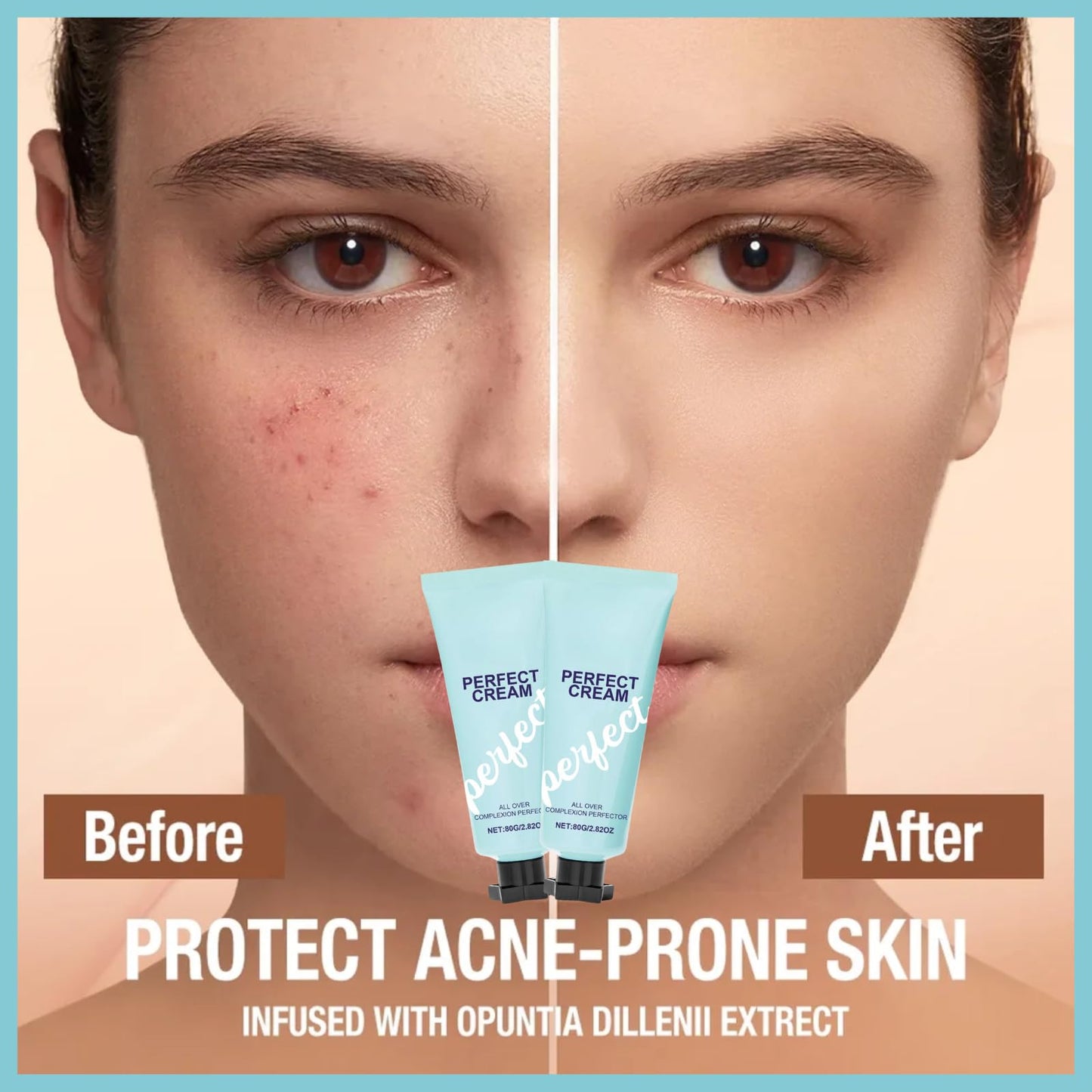 HERBENJOY 2pcs CC Cream Foundation,All-Over Complexion Perfector for Covers Scars & Imperfections,Waterproof Long-Lasting Hydrating Skin Tint Full Coverage Concealer,Covering Corrector Face Concealer Smooth