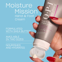 OPI Nature Strong Skincare Moisture Mission Hand & Foot Cream - Intense Moisturising Treatment with Shea Butter for Dry Skin | Hand & Feet Care, 250ml