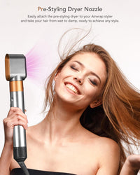 TOSAGE Pre-Styling Dryer Nozzle for Dyson Airwrap HS01/HS05 – Fast Drying Attachment, Nickel/Copper (Part 969759-05)