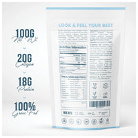 Multi Collagen Protein Powder (100g) - Types I, II, III, V & X - Hydrolyzed Grass Fed Bovine, Wild Caught Fish, & Free-Range Chicken & Eggshell Collagen (5 Day Supply)