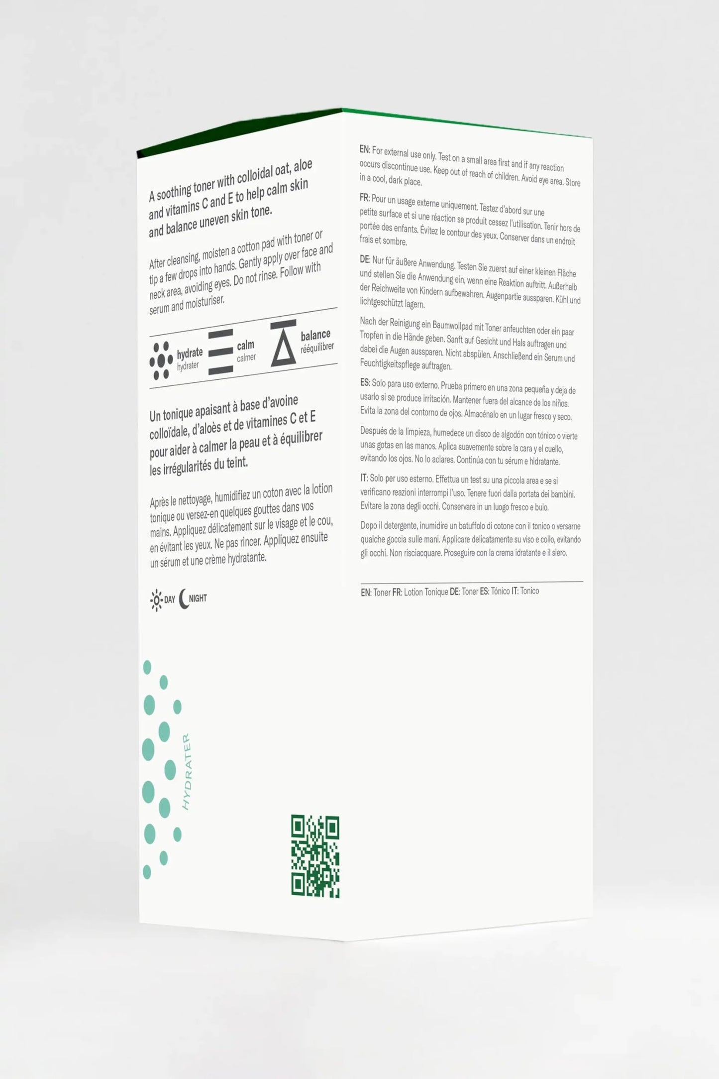 HydraOat Calming Toner with colloidal Oatmeal and liquorice Extract