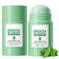 ISBEAUSOLS 2 PCS Green Tea Mask Stick, Green Tea Deep Cleanse Mask with Centella, Hydrating Clay Mask Stick for Pores, Even Skin Tone & Oil Control, Face Masks Skincare with Green Tea Extract, 40g × 2