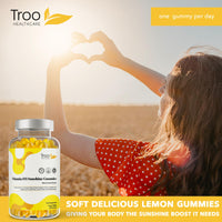 Troo Health Care Vitamin D3 Gummies (1000iu) - Natural Lemon Flavoured - 60 Count for Teens & Adults - 5 Month Supply - Non-GMO, Supports Immune Function, Bone & Teeth Health