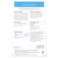Healthspan Opti-Magnesium | 90 Tablets | for Bone & Muscle Support | Maintains Psychological Function and Nervous System | Easily Absorbed | Added Vitamin D3 | Inulin | Vegetarian