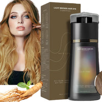 BigyQiu Polar Hair Dye Shampoo,Hair Colour Shampoo Care,Instant Dye Sha-mpoo,Hai-r D-ye Shamp-oo,Natural Plant Ha-ir D-ye Sham-poo,3 In 1 H-air Dy-e Permanent,Colour Shamp-oo to Cover Grey Ha-ir,Light Brown