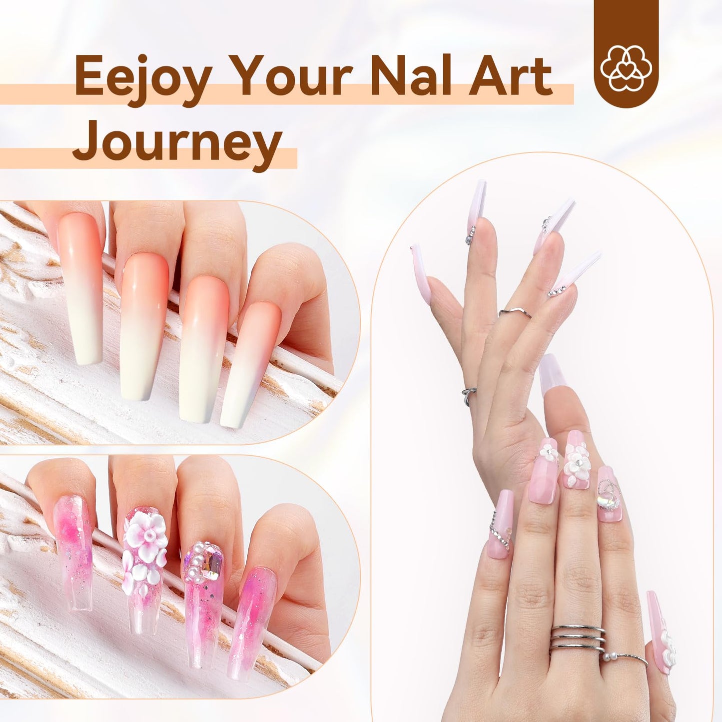 Saviland Acrylic Nail Brush Set: 3pcs Professional Nail Brush for Acrylic Powder Nails Kolinsky Acrylic Brush Wooden Handle Nail Art Brushes Nail Tools Kit Size 8/10/14, Christmas Women Gift Set