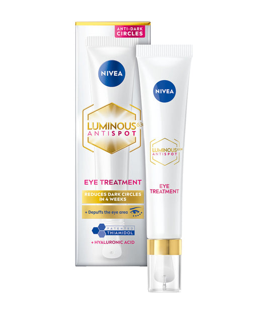NIVEA LUMINOUS 630 Anti Dark-Circle Treatment (15ml), Brightening and Hydrating Eye Cream for Dark Circles, Caffeine Eye Cream with Hyaluronic Acid