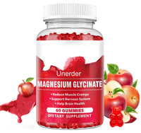 Magnesium Glycinate Gummies - 400mg High Absorption Formula for Sleep, Stress Relief & Muscle Health - Apple Flavor, 30 Days Supply for Adults,Non-GMO