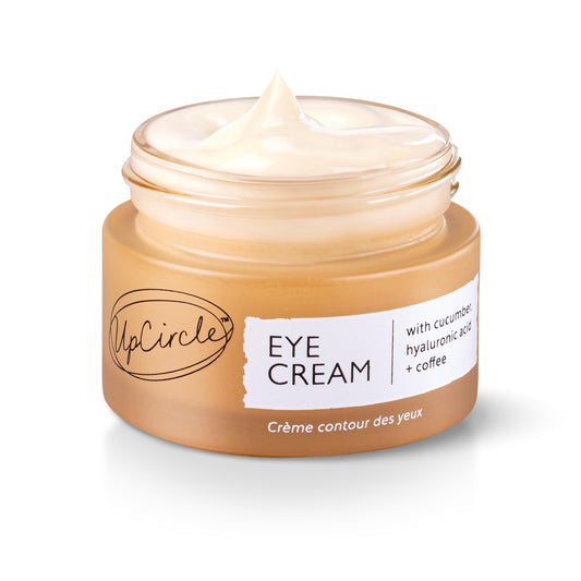 UPCIRCLE UpCircle Eye Cream With Coffee And Hyaluronic Acid 15ml - For Dark Circles, Puffiness + Wrinkles - Glycerin, Maple Bark + Cucumber Extract - Natural, Vegan + Cruelty-Free
