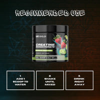 OUT ANGLED Out Angled Creatine Monohydrate Powder, Strawberry Lime, 50 Servings, Micronised for Easy Mixing, Muscle Growth, Muscle Recovery and Strength Performance