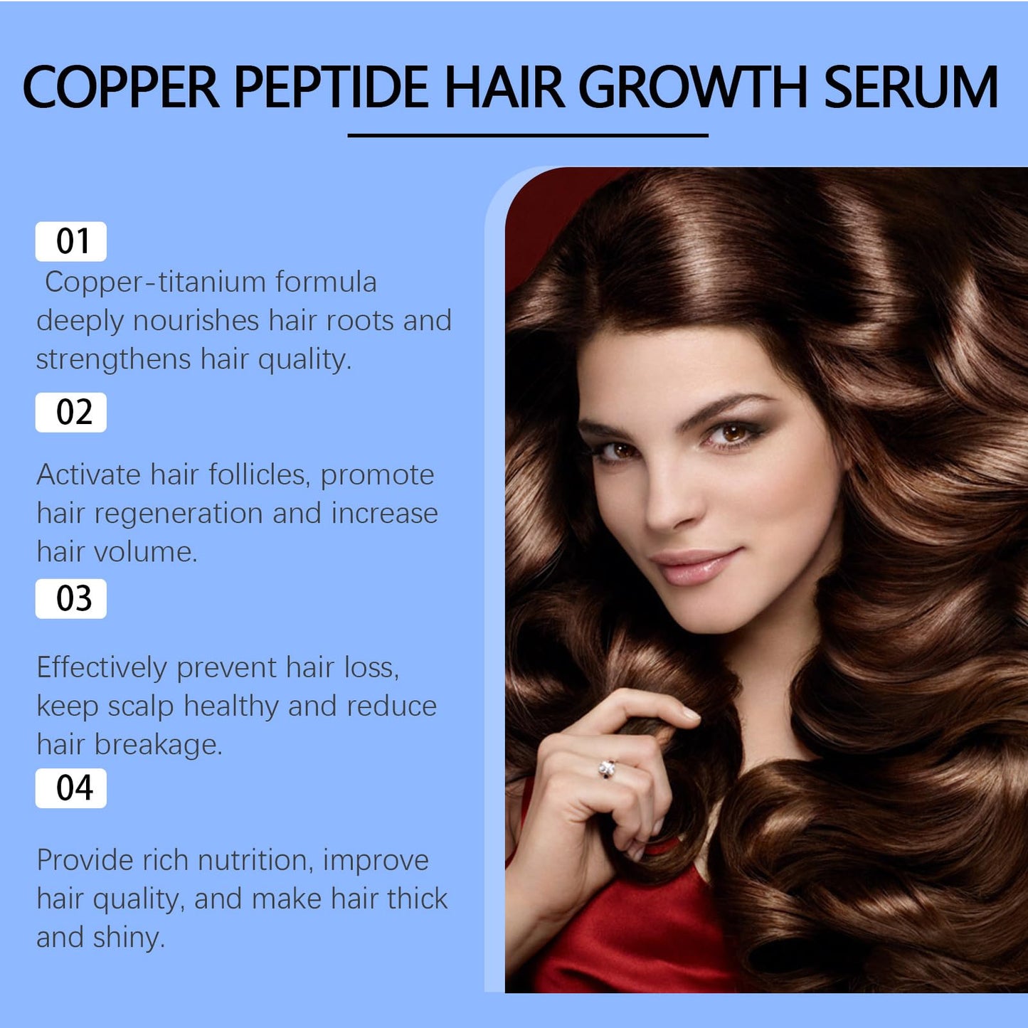 Copper Peptides for Hair,Copper Peptide Hair Growth Serum,Advanced Copper Peptide Hair Regrowth Serum,Copper Peptide for Women Men,Copper Peptide Serum for Hair Loss,Copper Peptide Formula for Hair