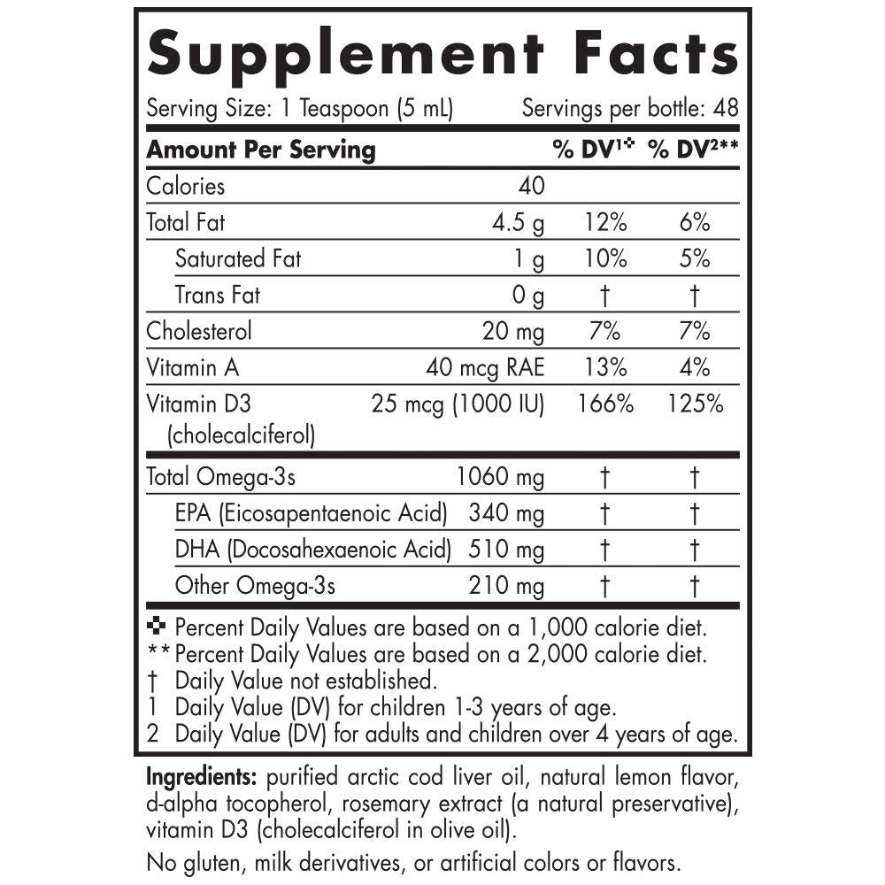 Nordic Naturals Arctic Cod Liver Oil, 1060mg Strawberry - 237 ml