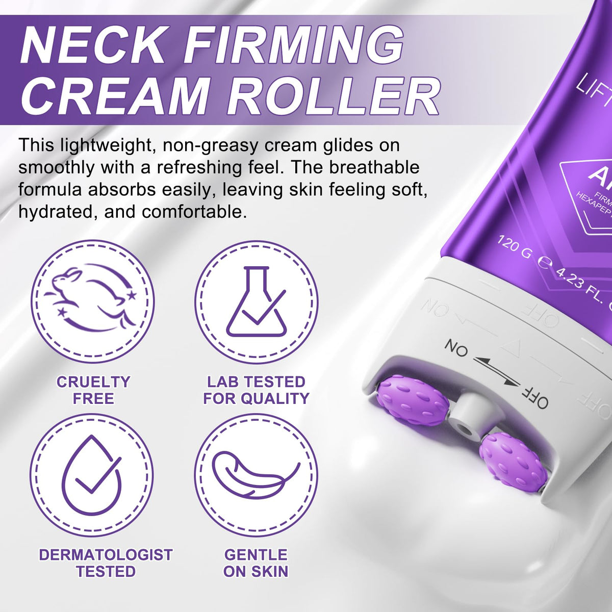 Yecuce AH8 Firming Neck Cream,Reduces Neck Lines, Moisturizes, Tightens Skin, Improves Elasticity, Anti-Aging, Suitable for Both Men and Women for All Skin Types