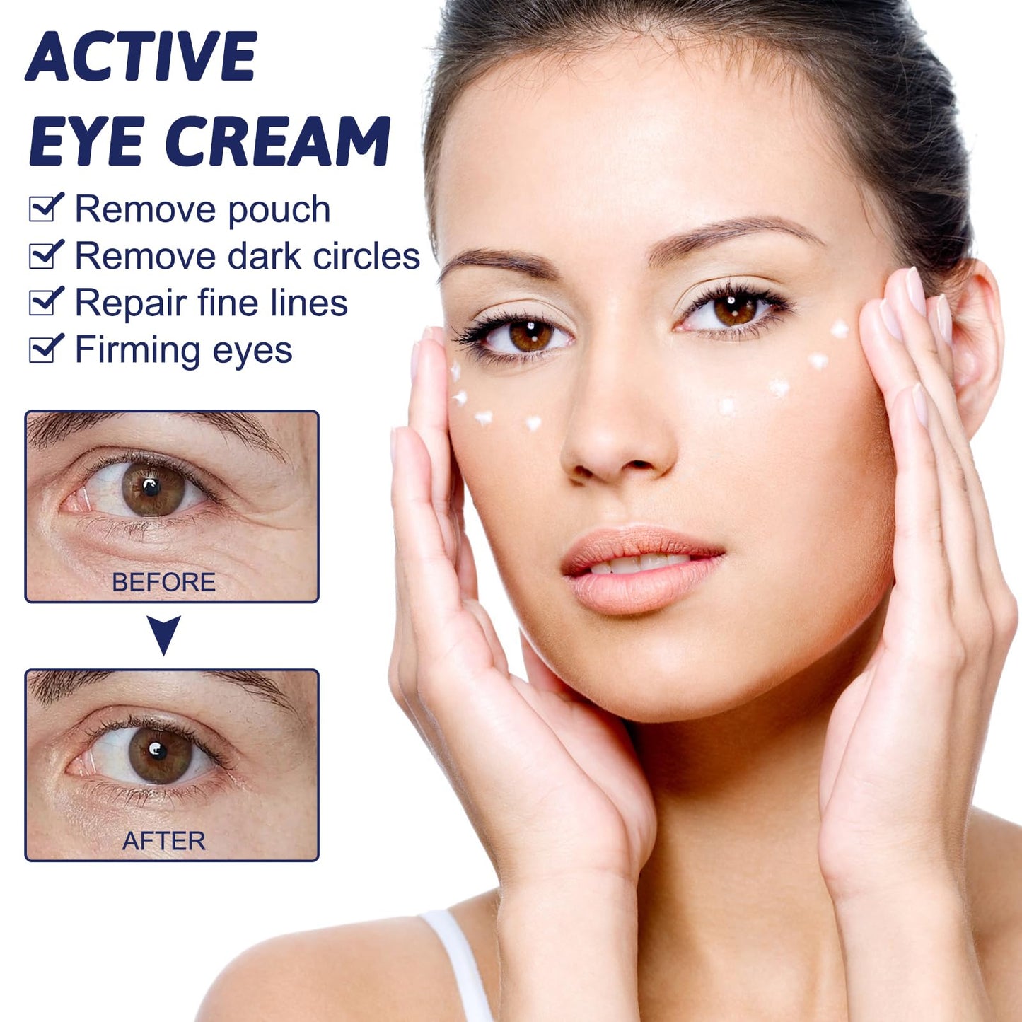 LINXINS Seagrill Serum Anti Wrinkle Essence, Instant Firm Eye Bag Cream, Eye Tightening Cream Instant for Eliminate Wrinkles, Eye bags, Puffiness, and Tightens the Skin Around the Eyes (60ml)