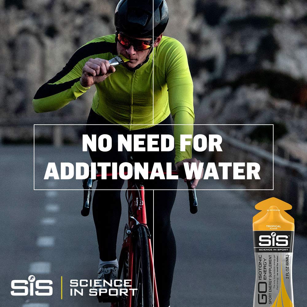 Science in Sport Science In Sport GO Isotonic Energy Gels, Running Gels with 22 g Carbohydrates, Low Sugar, Blackcurrant Flavour, 60 ml Per Serving (6 Pack)