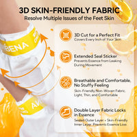 LANBENA Vitamin C Foot Peeling Mask, Foot Mask for Dry Cracked Feet, Exfoliator Peel Off Calluses Dead Skin Callus Remover, Repair Rough Heels & Get a Baby Soft Feet for Men and Women(2 Pairs)