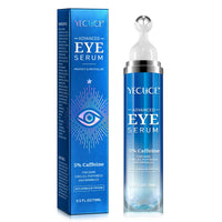Generic Eye Serum for Dark Circles and Puffiness, Under Eye Serum with 5% Caffeine Anti Aging Smooths Fine Lines and Wrinkle Appearance, Eye Cream with 360° Eye Roller Massage Ball
