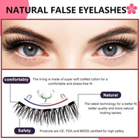 Clgorm Giani Flylash Magnetic Lashes Kit With Applicator And Clamp - Natural Look, Easy, Quick, Safe
