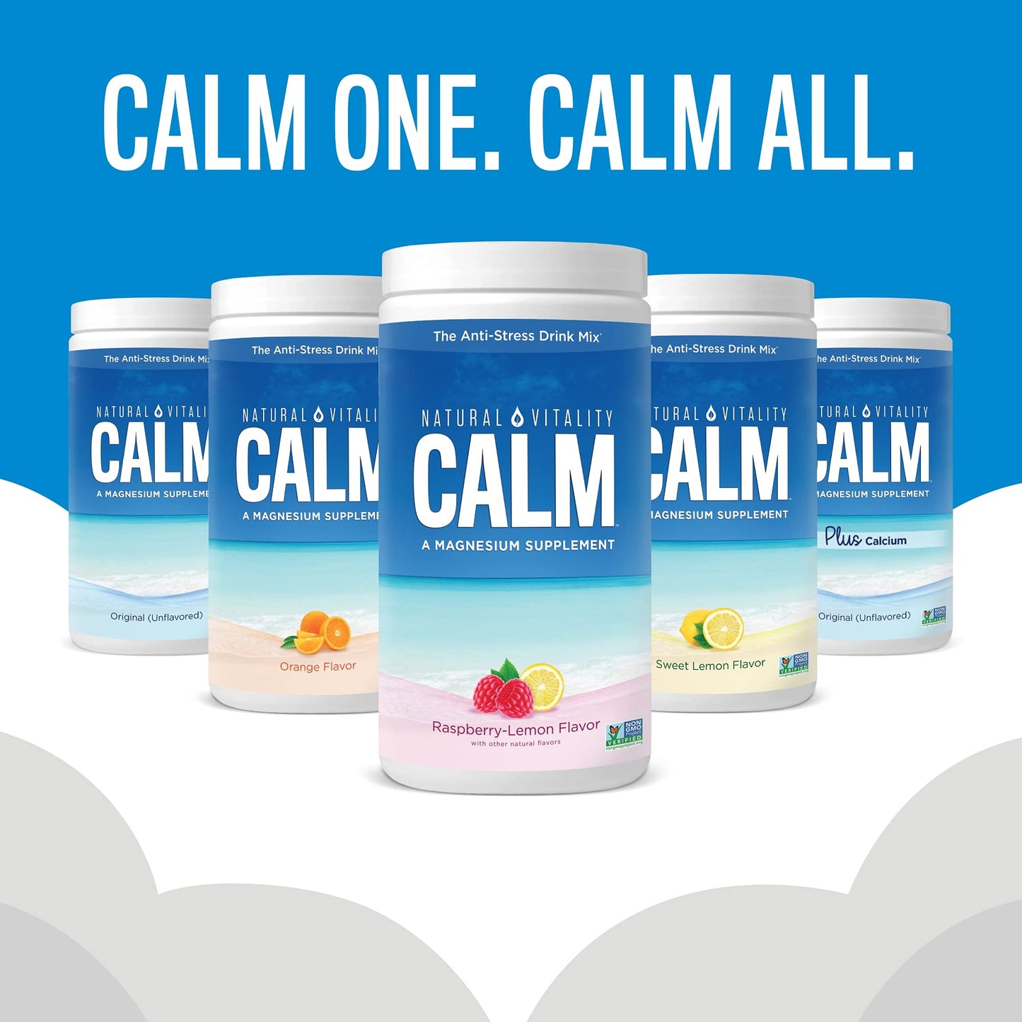 Natural Vitality Natural Calm - RLS - Restless Legs - Relaxation - Stress - Muscle Cramps - Tension - Unwind - Amazing Taste - Raspberry Lemon - 453 Gr