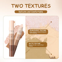 ExcellaElite Eyeshadow Stick,5 Color Cream Eyeshadow Pencil Metallic Eye Shadow Stick Pen Shimmer Cream with 4-in-1 Brush for Women's Face and Eyes Makeup