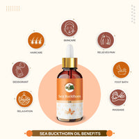 Crysalis Sea Buckthorn (Hippophae Rhamnoides L) Oil |100% Pure & Natural Undiluted Essential Organic/Cold Pressed Oil Renew Skin & Promotes Elasticity,Reduces Dark Spot in Rough Skin