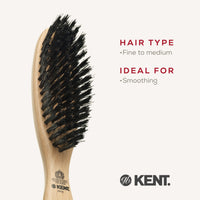 KENT Kent PF05 Perfect For Smoothing Hairbrush - Narrow Oval Bristle & Nylon Brush for Short to Medium Length Hair
