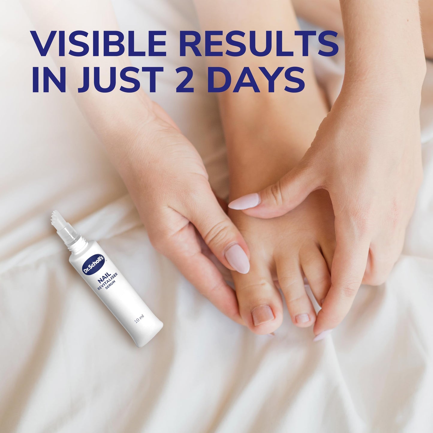 Dr. Scholl's Nail Revitaliser Serum 10ml - Visible Results in Just 2 Days, Triple Action: Brightens, Smooths and Moisturises, Nails and Toenails Damaged by Fungal Nail
