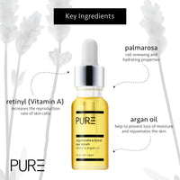 Regenerate & Boost Eye Serum from PURE Spa Skincare 15ml - Vegan, Anti-Ageing Eye Serum with Argan Oil and Vitamin A to Plump and Hydrate
