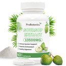 ProBotanics Organic Soursop Capsules | Full Spectrum 13500mg 30:1 Extract Per Serving | Potent Antioxidant & Immune Support - 60 Capsules