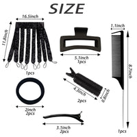 PLATEYTR 9 PCS No Heat Curls Set with Detachable & Adjustable Strips - Overnight Hair Rollers for Long & Short Hair