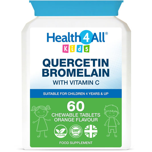 Health4All Kids Quercetin with Bromelain and Vitamin C, 60 Chewable Tablets